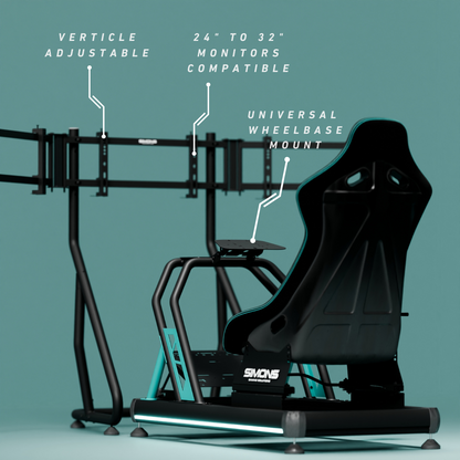 S1 Cockpit + Triple Monitor Stand